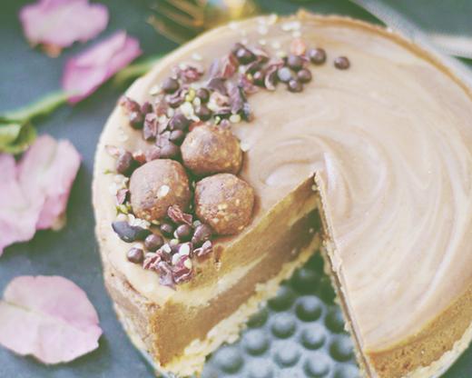 Cinnamon Carob Marble Fudge Cake