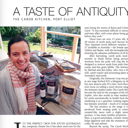 A Taste of Antiquity, SA Life.